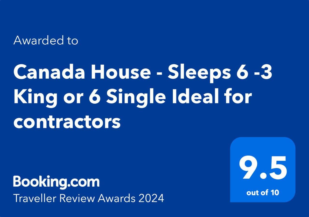 Canada House - Sleeps 6 -3 King Or 6 Single Ideal For Contractors Warrington Dış mekan fotoğraf